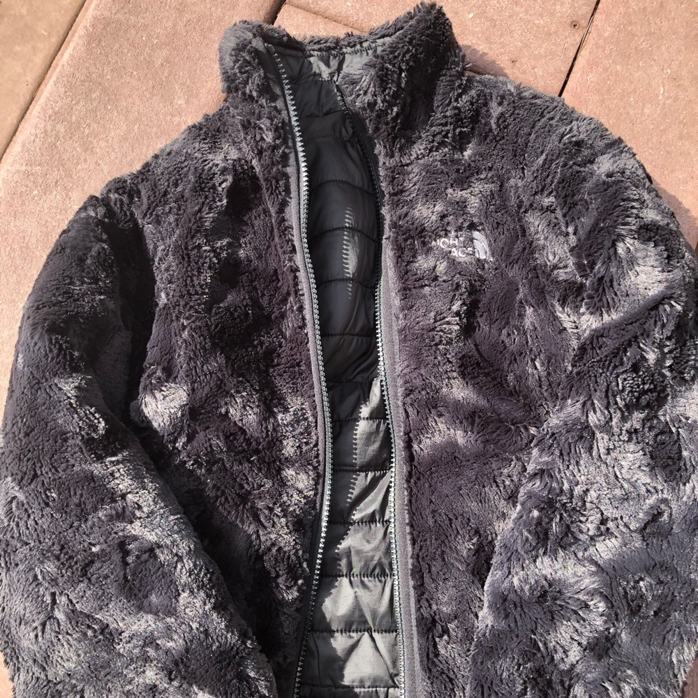 NorthFace girls 7/8 reversible jacket